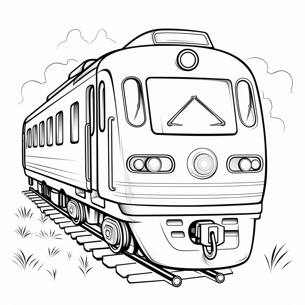 раскраска поезд для детей